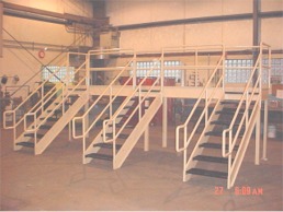 Walkway used over conveyor line.