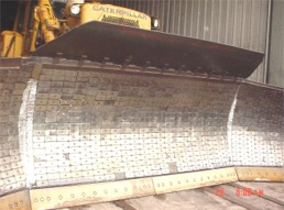 Bulldozer blade, before.
